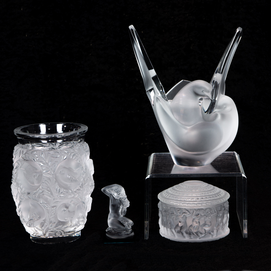 Appraisal: LOT OF GROUP OF LALIQUE CLEAR AND FROSTED GLASS Lot