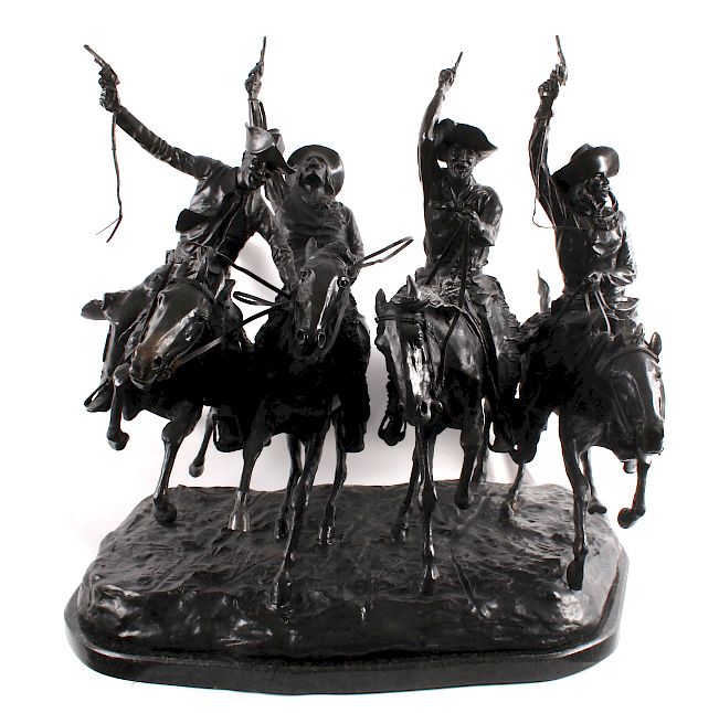 Appraisal: Frederic Remington Bronze Coming Through the Rye This is a