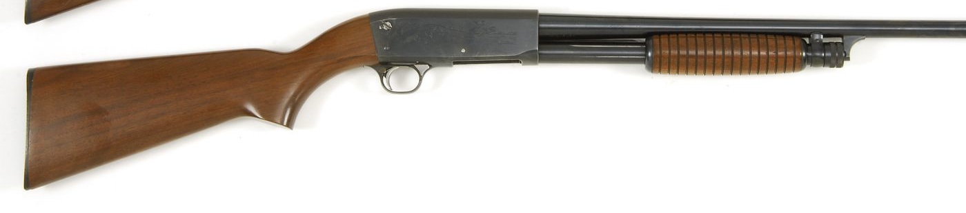 Appraisal: ITHACA MODEL FEATHERLIGHT PUMP SHOTGUN ga Serial Modified barrel Duck