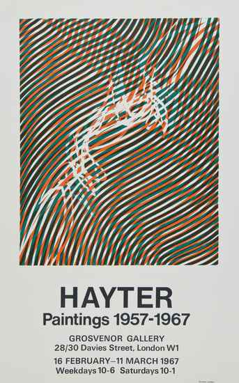 Appraisal: Stanley William Hayter - Hayter Paintings Exhibition offset lithographic poster