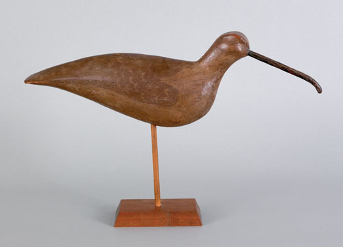 Appraisal: Curlew shore bird decoy possibly New Jersey early th c