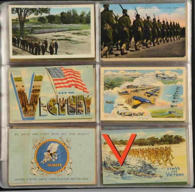 Appraisal: Lot of Approx WWII Postcards Many with war weaponry and