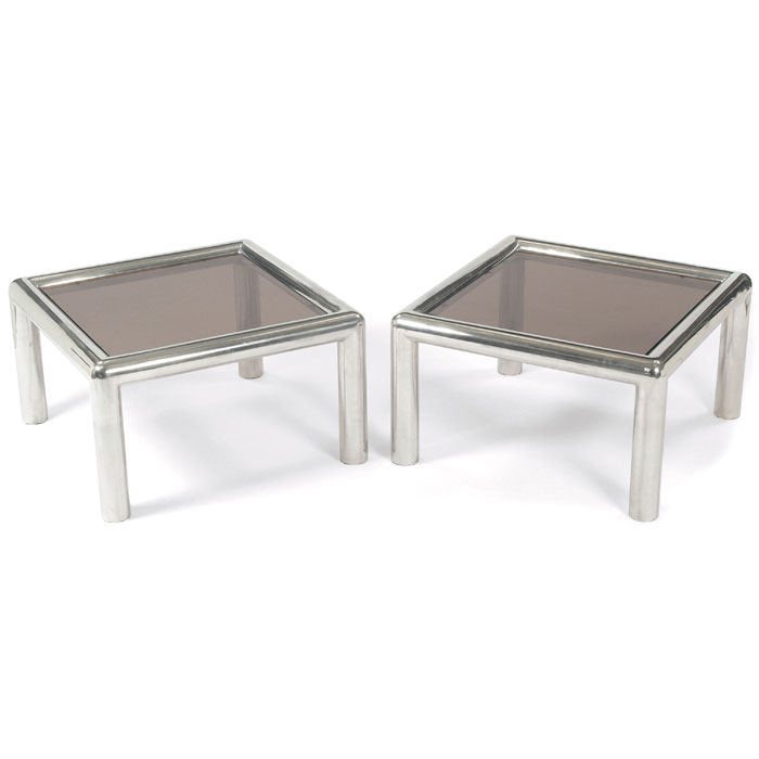 Appraisal: John Mascheroni Tubo tables pair by Mascheroni Designs c polished