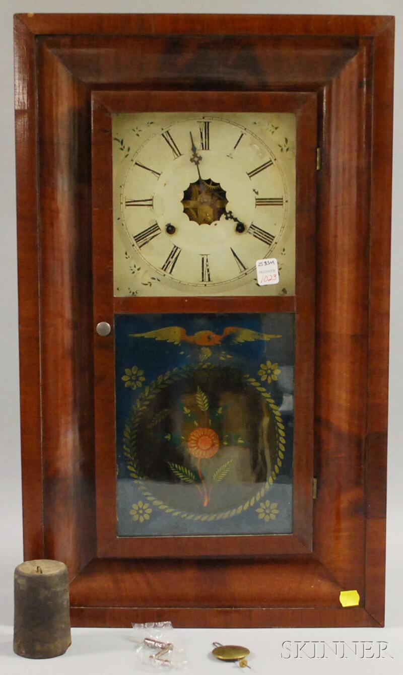 Appraisal: Seth Thomas Mahogany Ogee Shelf Clock Plymouth Hollow Connecticut painted