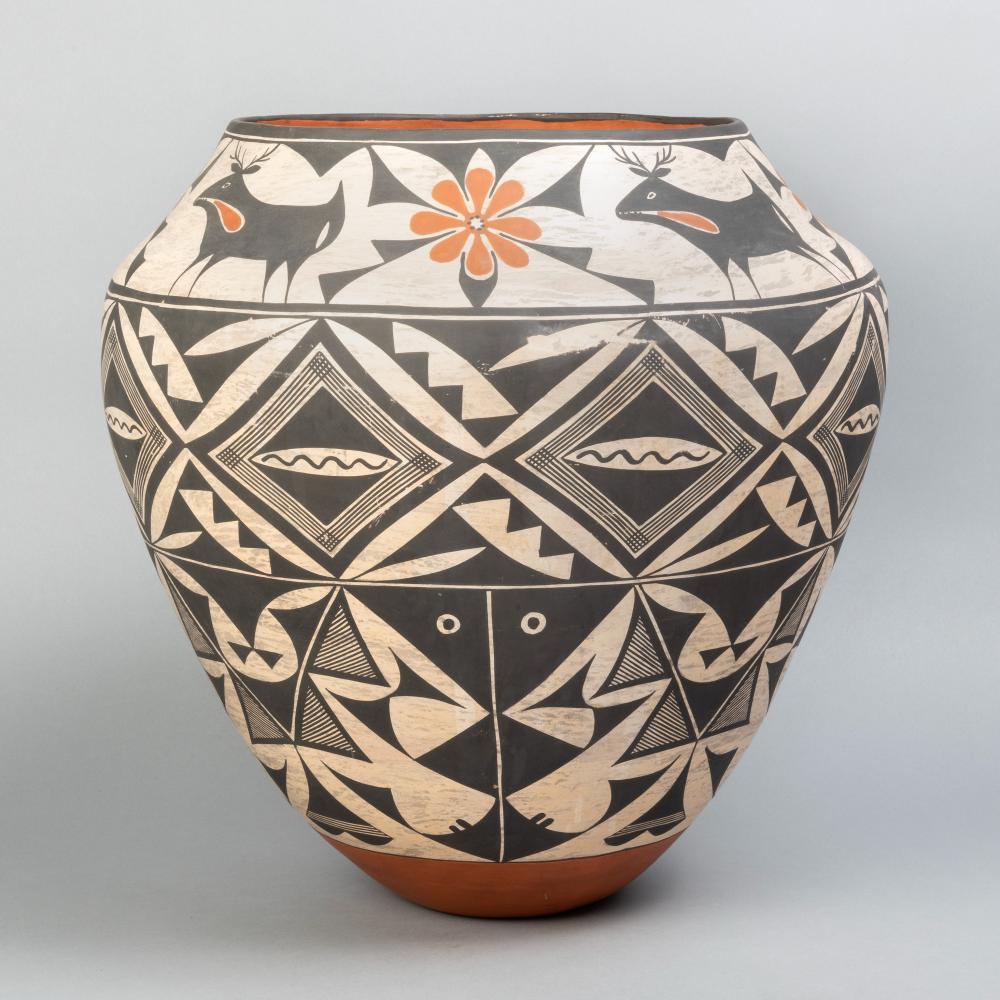 Appraisal: SARAH GARCIA ACOMA POT Sarah Garcia Acoma - Polychrome Acoma