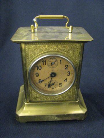 Appraisal: German Carriage clock with alarm brass case