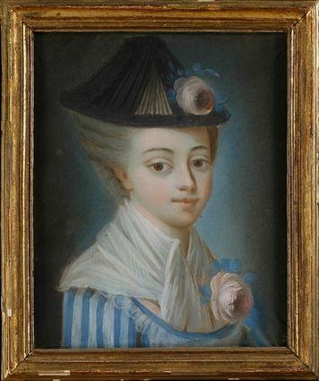 Appraisal: FRENCH SCHOOL PORTRAIT OF A YOUNG WOMAN Pastel on paper