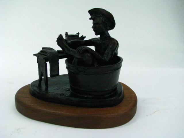 Appraisal: Leonard E ''Gus'' Shafer KS - limited edition bronze sculpture