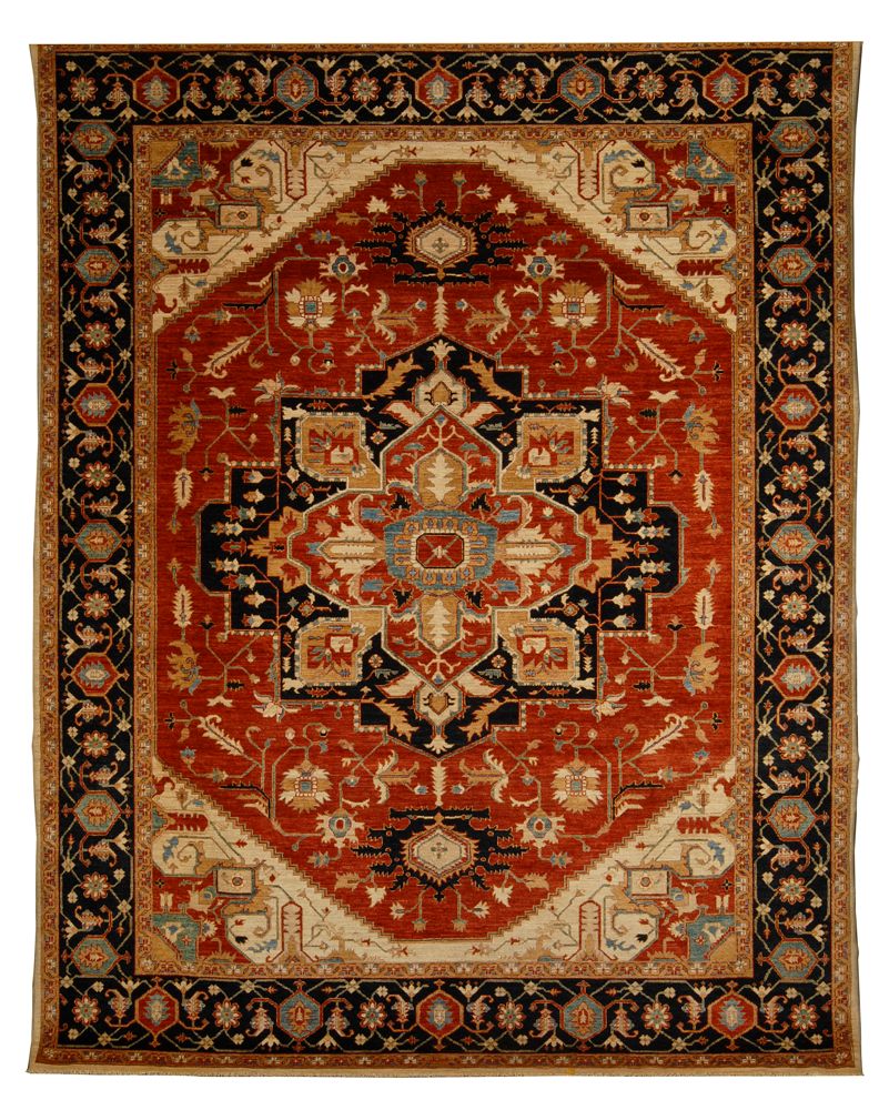 Appraisal: ORIENTAL RUG SERAPI DESIGN ' x ' Gabled medallion of