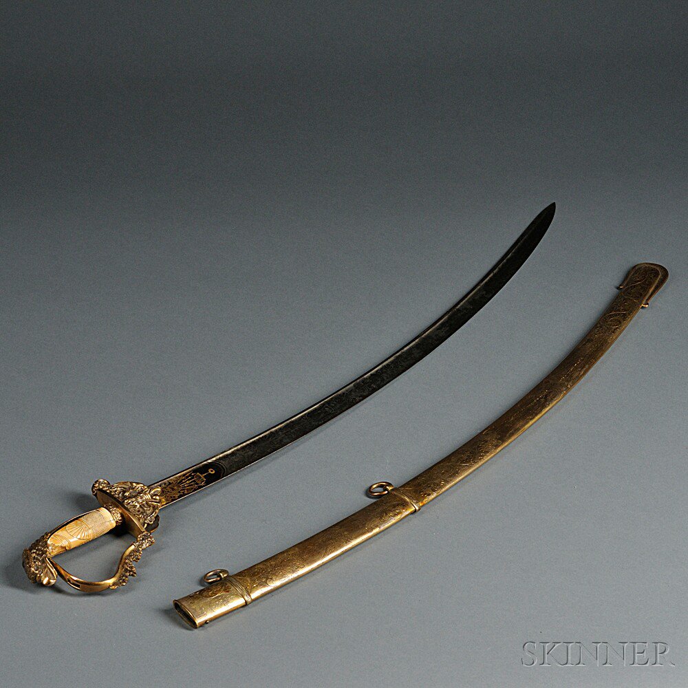 Appraisal: Eagle Pommel Sword and Scabbard c early to mid- th