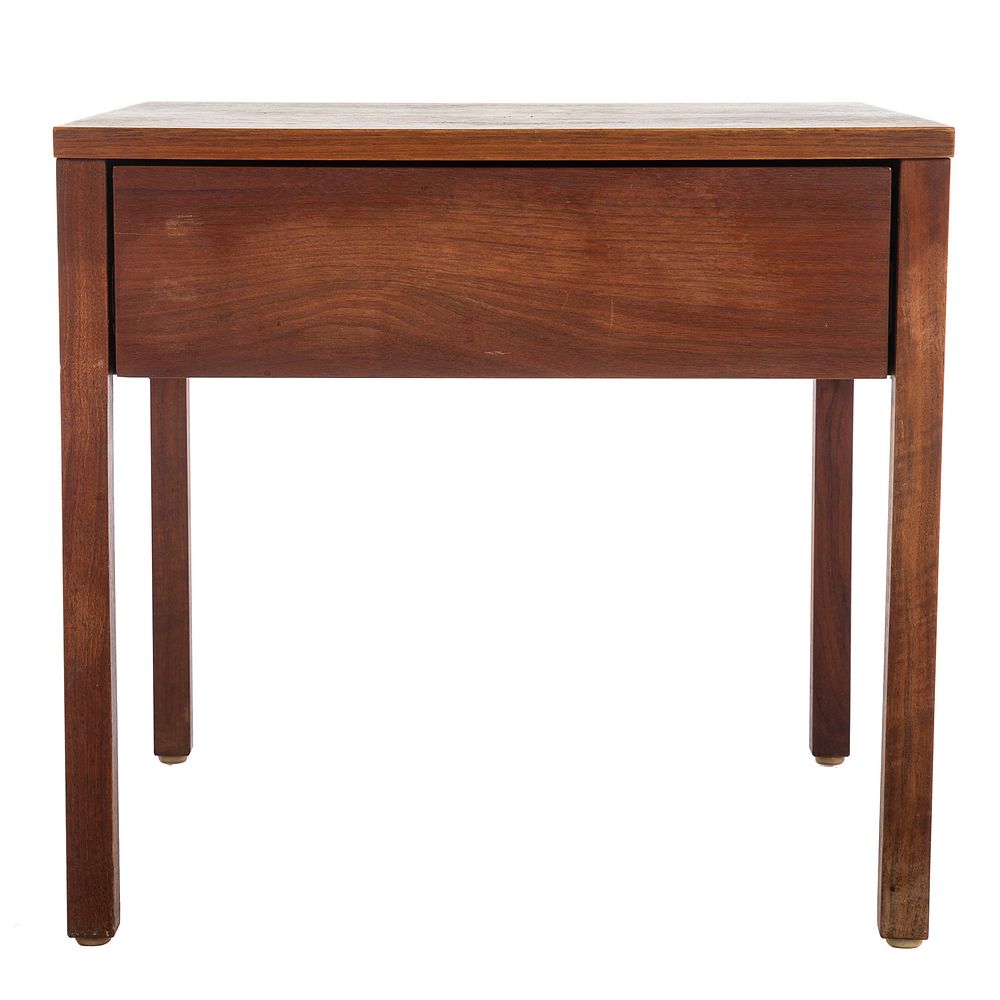 Appraisal: Florence Knoll End Table Walnut with single drawer in H