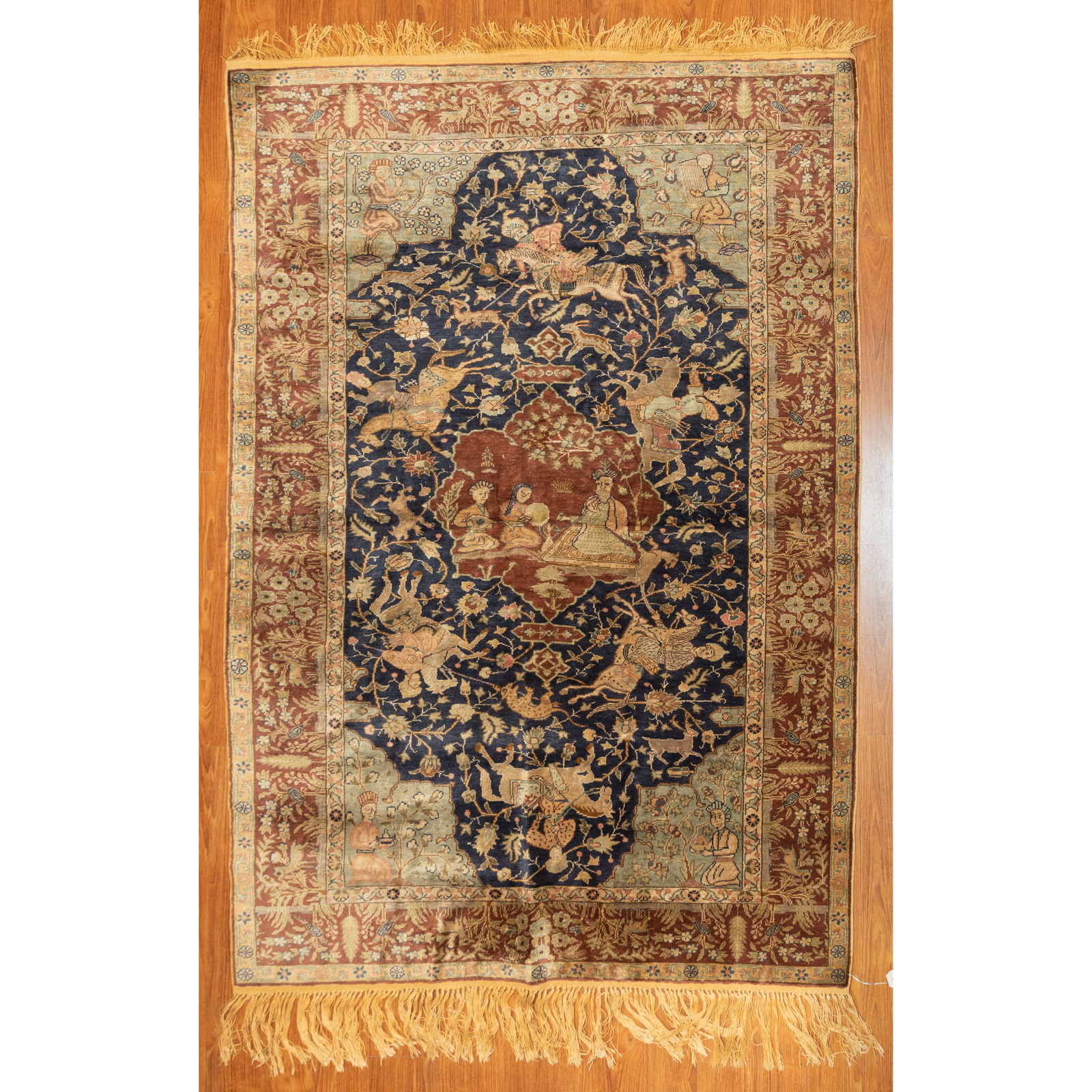 Appraisal: HEREKE RUG TURKEY X Second quarter- th century hand-knotted wool