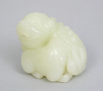 Appraisal: A Small Carved White Jade Animal Figure Chinese A small