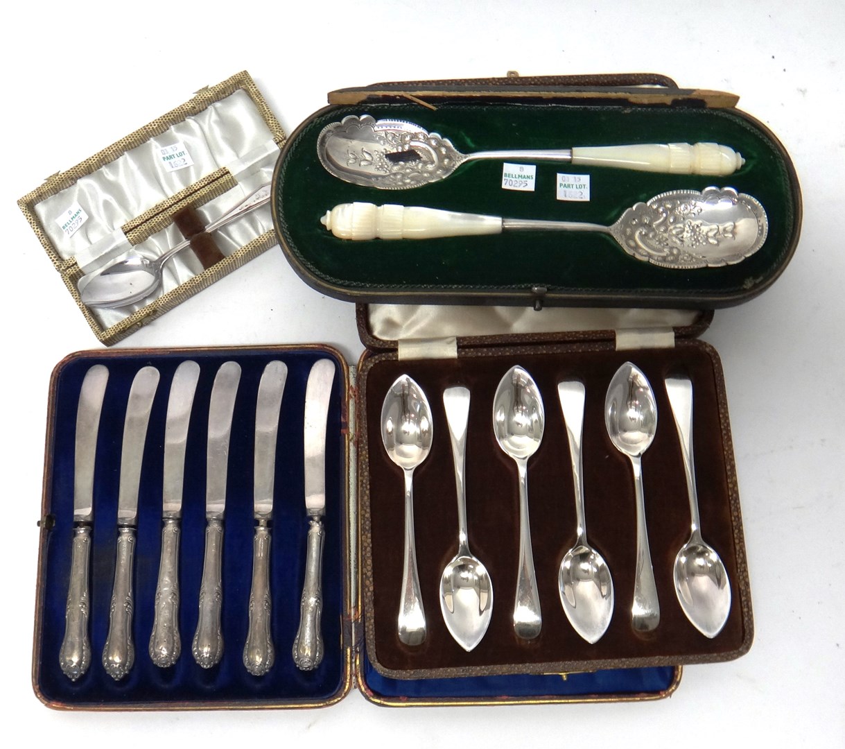 Appraisal: A pair of Victorian silver dessert or fruit serving spoons