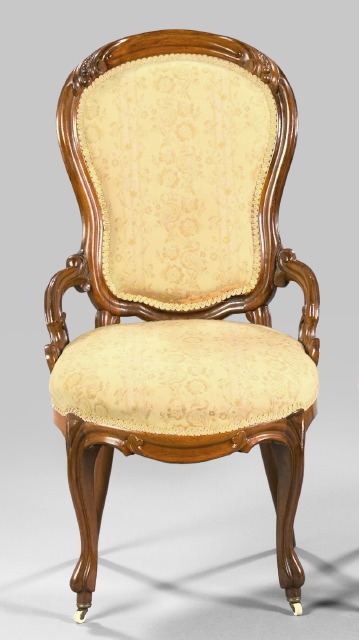 Appraisal: American Rococo Revival Rosewood Sidechair third quarter th century the