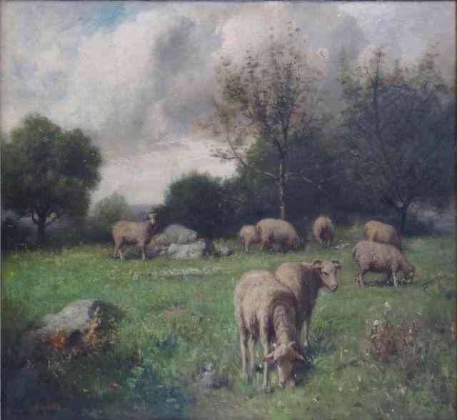 Appraisal: CREIFELDS Richard O C of Grazing Sheep Signed lower left