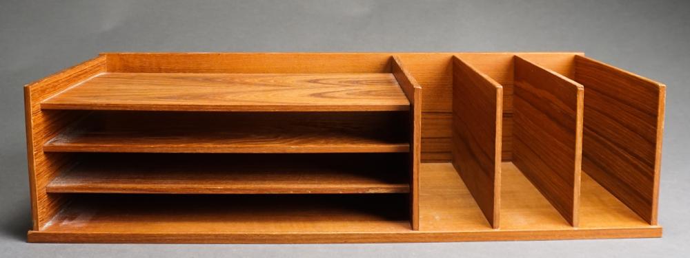 Appraisal: Mid-Century Modern Teak Desk Organizer Designed by Pedersen Hansen x