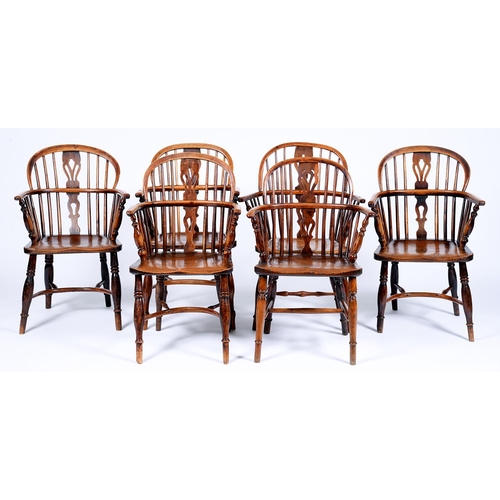 Appraisal: Six Victorian Windsor chairs East Midlands Region c one of