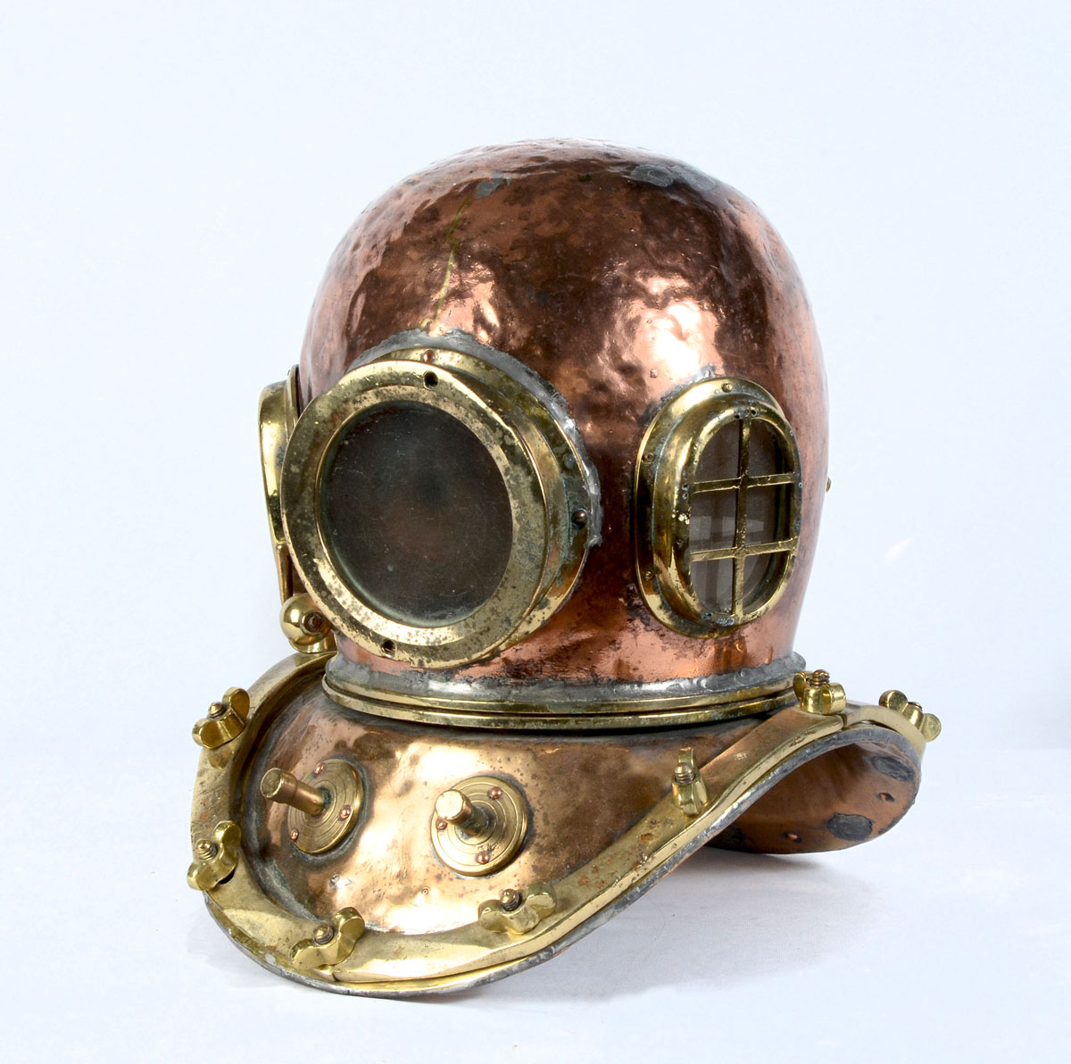 Appraisal: AMERICAN COPPER BRASS DIVERS HELMET First half th century brass