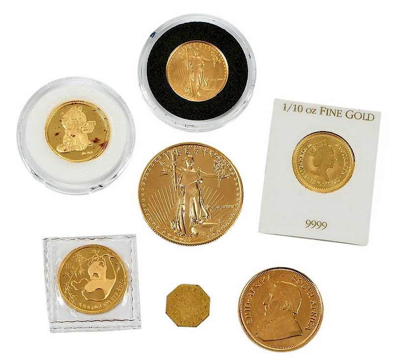 Appraisal: Assorted Gold Coins half ounce coins U S Gold Eagle