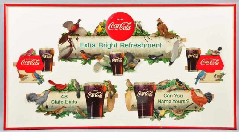 Appraisal: Coca-Cola State Birds Festoon Description Hanging variation Beautifully framed under