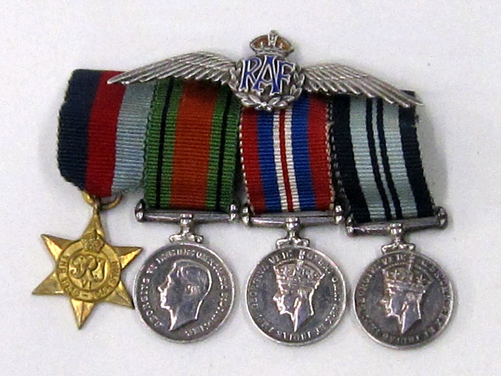 Appraisal: Miniature set of RAF medals including the India ' -'