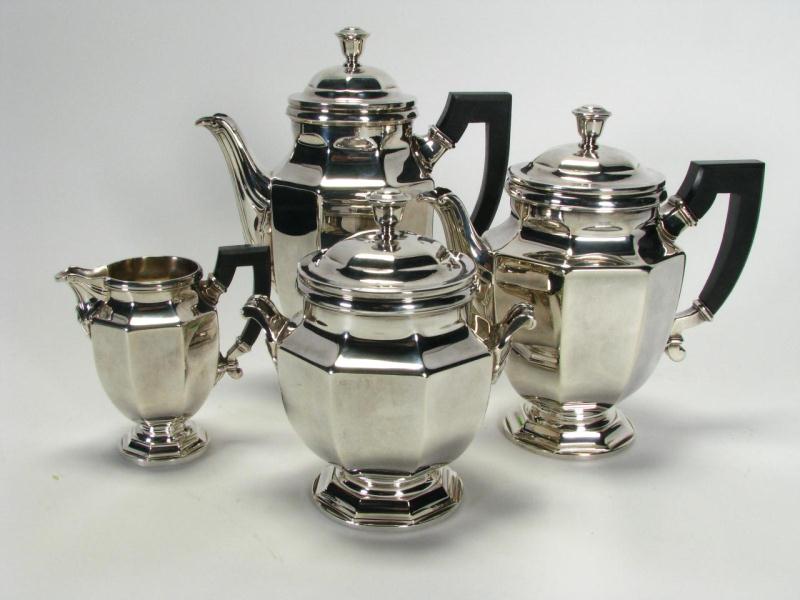 Appraisal: Christofle Villares pattern four-piece silver plated Coffee Tea Service including