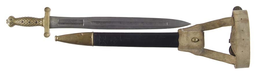 Appraisal: A FINE AMES MODEL ARTILLERY SWORD - triple fuller blade