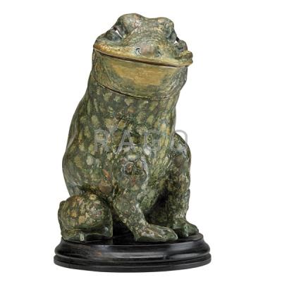 Appraisal: MARTIN BROTHERS Frog tobacco jar Condition Report