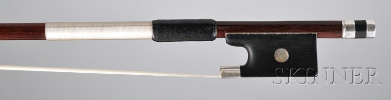 Appraisal: French Silver-mounted Violin Bow Attributed to Pierre Simon c the