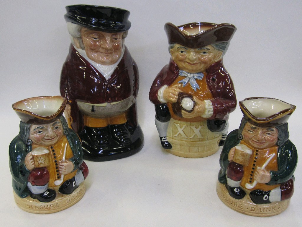 Appraisal: Four Royal Doulton toby jugs to include Honest Measure and