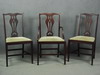 Appraisal: DINING CHAIRS - SET OF SIX CUSTOM MAHOGANY PIERCED BACK