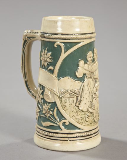 Appraisal: Schinding Germany Stoneware Stein first quarter th century in green