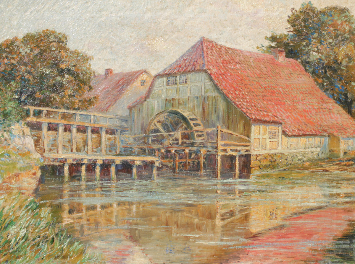 Appraisal: HABERMANN Hugo von German - Mill on the River OIL