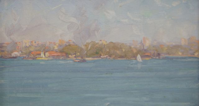 Appraisal: Robert Campbell - Garden Island oil on board signed and