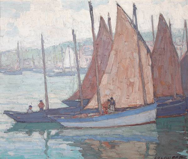 Appraisal: n a Edgar Payne - Sardine Boats Gray Day signed