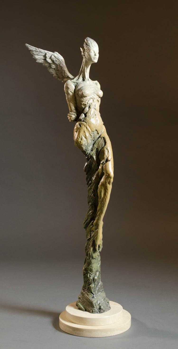 Appraisal: SETH VANDABLE BRONZE SCULPTURE Texas st century Precipice standing nude