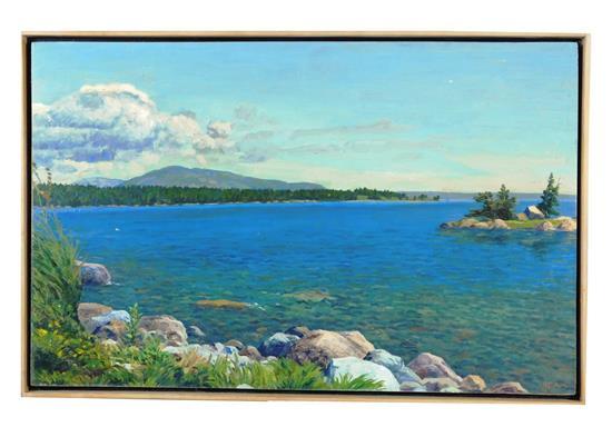 Appraisal: J M Adam th C View of Mt Desert Island