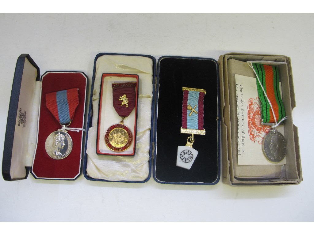 Appraisal: A lot comprising an Imperial Service medal The Defence medal