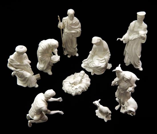 Appraisal: Late th C Lenox The Nativity Collection set ten white