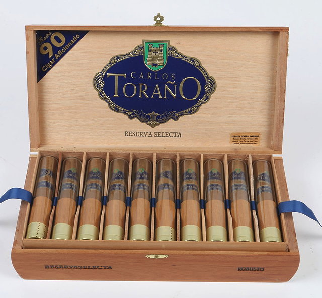 Appraisal: A BOX OF X HONDURAS CARLOS TORANO RESERVA SELECTA ROBUSTO