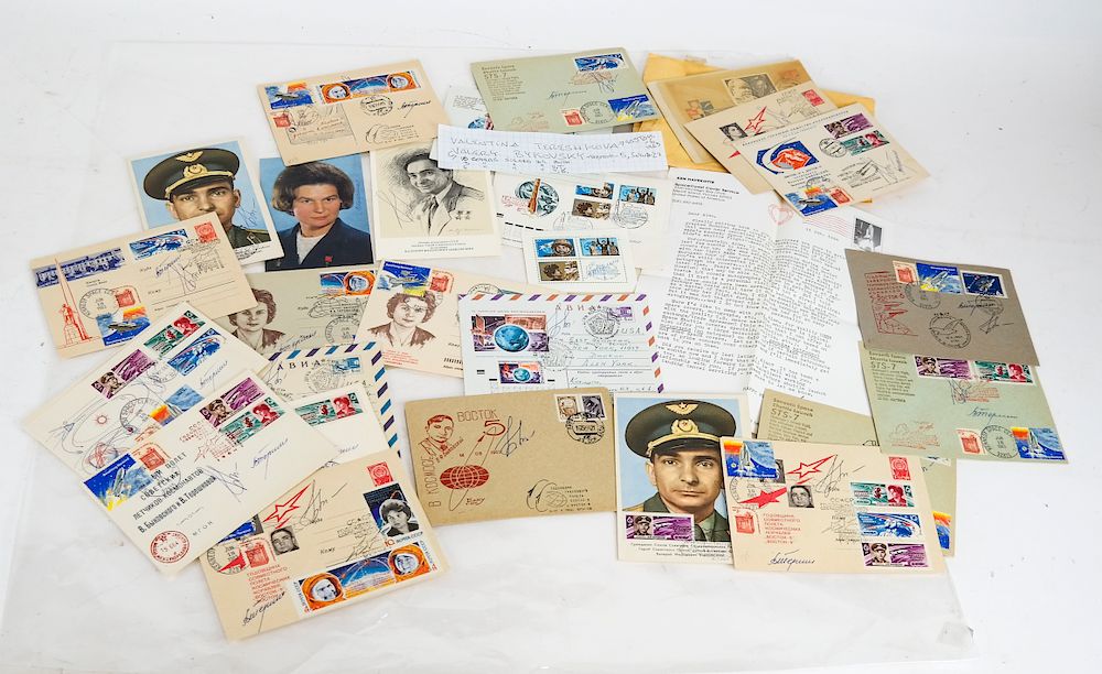 Appraisal: Signed Cosmonaut Group - Tereshkova and Bykovsky Group of items