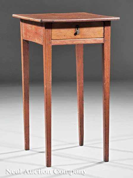 Appraisal: An American Pine Side Table in the Hepplewhite Taste th