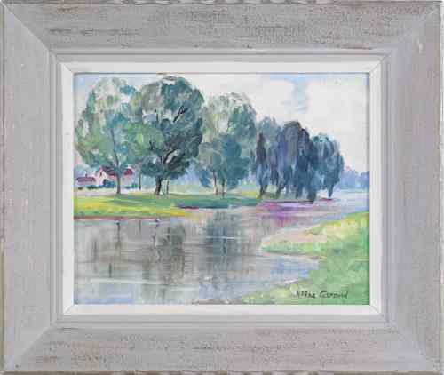 Appraisal: Allee Gerard American - pair of oil on board landscapes