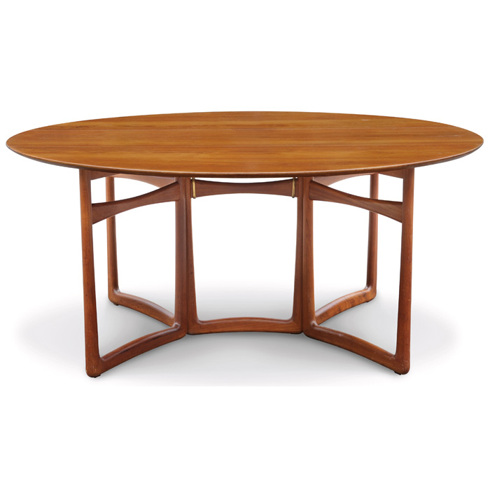 Appraisal: Peter Hvidt dining table by France and Sons Denmark teak