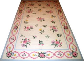 Appraisal: FRENCH STYLE FLAT WOVEN CARPET FRENCH STYLE FLAT WOVEN CARPET