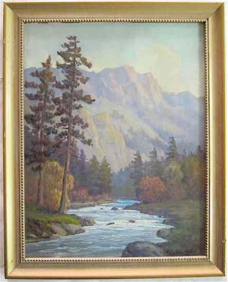 Appraisal: CLYDE LEON KELLER OIL ON PANEL Oregon - titled ''Heart