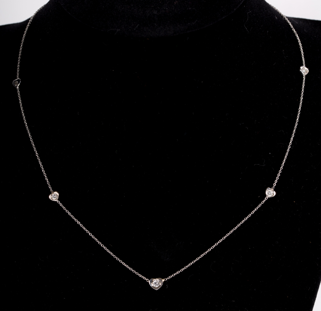 Appraisal: A Diamond Necklace k white gold inches long with white