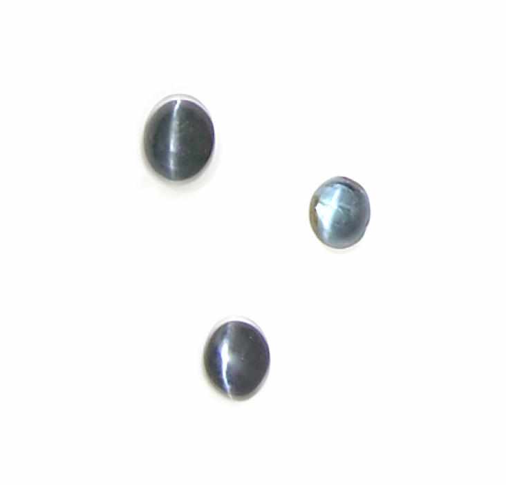 Appraisal: Without Reserve Three Cat's Eye Alexandrite Cabochons Ural Mountains Russia