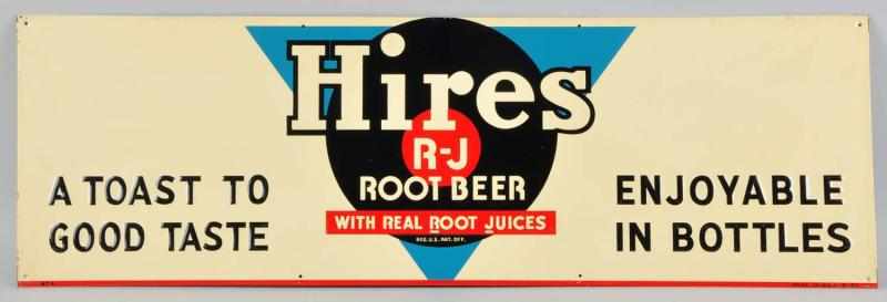 Appraisal: Embossed Tin Hires Root Beer Horizontal Sign Description Dated Condition